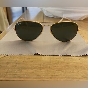 Ray-Ban Aviator Sunglasses - Gold Frame with Green Lenses